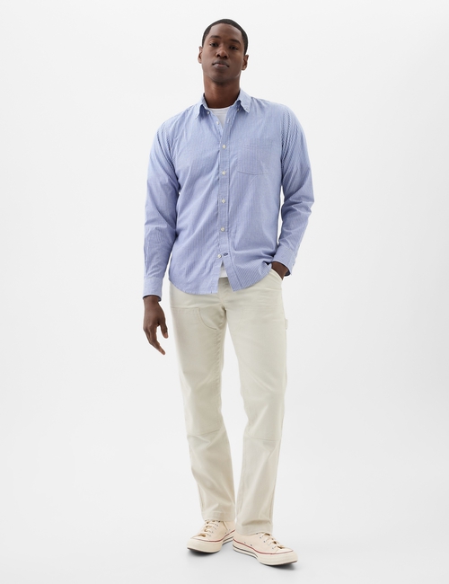 Stretch Poplin Shirt in Standard Fit