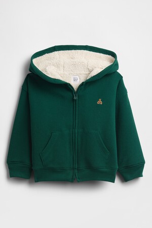 Baby & Toddler Sherpa-Lined Thermal Zip Hoodie