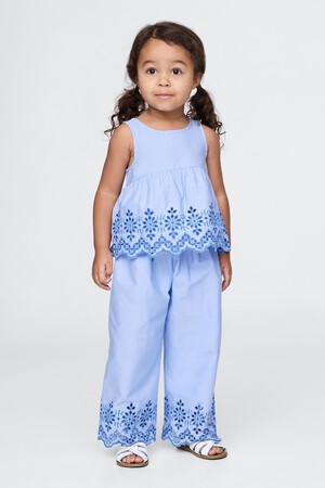Baby & Toddler Eyelet Poplin Outfit Set