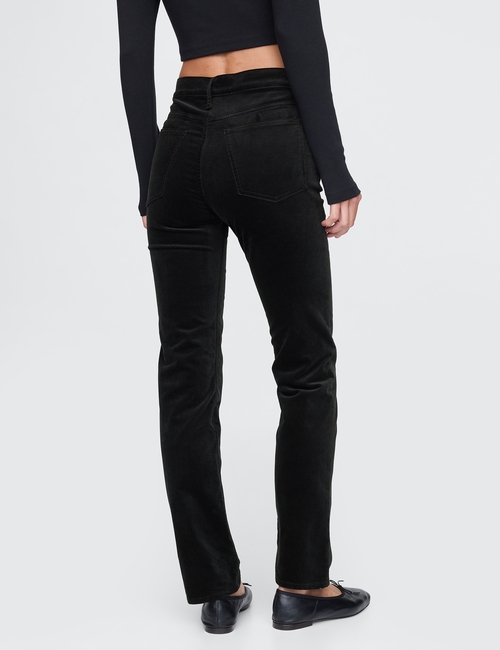 High Rise Velvet '90s Straight Pants