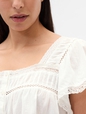 Lace-Trim Square-Neck Top