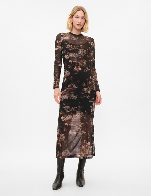 Mesh Midi Dress