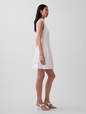 SL COLLARED DROPWAIST MINI DRESS - LINEN