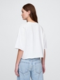 French Terry Cropped Rolled Hem Sweatshirt