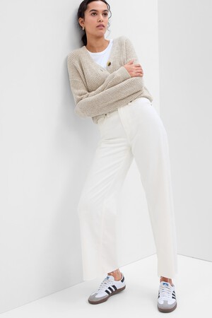 High Rise Wide-Leg Jeans with Washwell