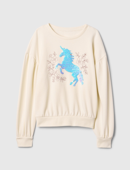 Kids Relaxed Flippy-Sequin Graphic Sweatshirt