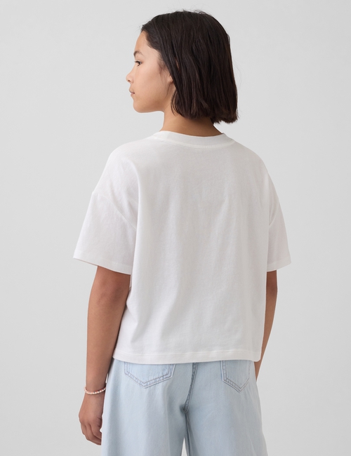 Kids Oversized Crop Logo T-Shirt