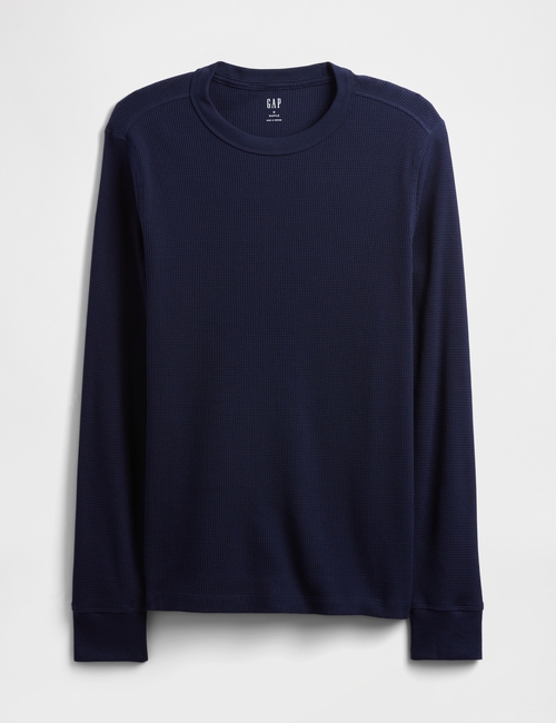 Waffle-Knit Crewneck T-Shirt