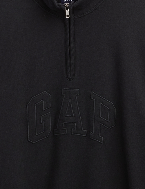 Heavyweight Oversized Logo Half-Zip Pullover