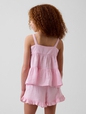 Kids Cotton Gauze Tiered Tank Top