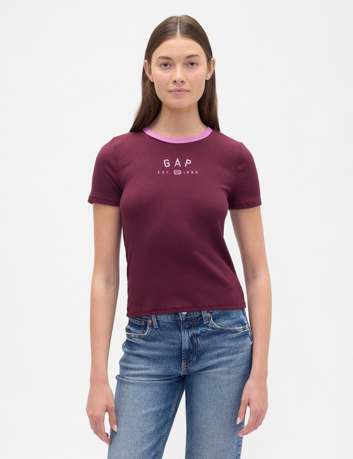 FRCH SS MOD RIB ABBRV TEE