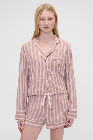 Gap × Summer Fridays Relaxed Flannel Stripe PJ Shirt
