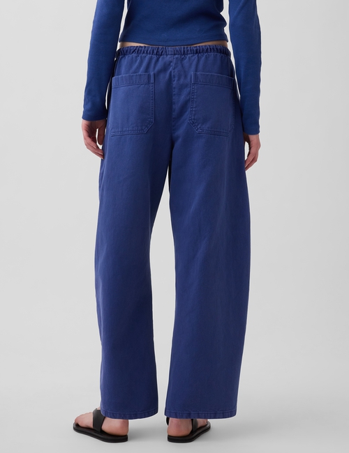 Poplin Easy Double-Knee Barrel Pants