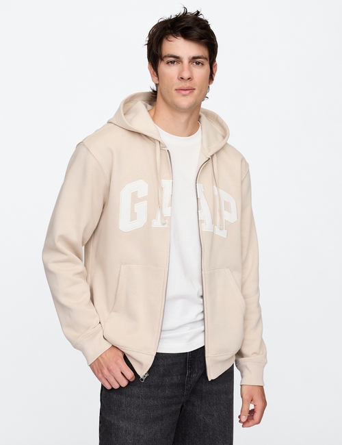 Relaxed Gap Logo Zip Hoodie