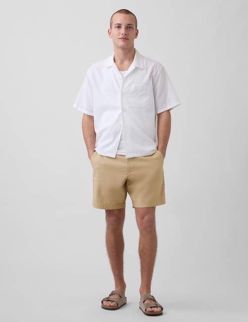 7.5" Linen-Cotton Shorts