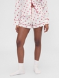 GAP X SUMMER FRIDAYS PRINTED POPLIN PJ SHORT LIPS