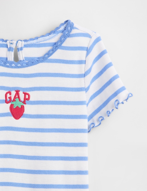 Baby & Toddler Embroidered Logo Rib T-Shirt