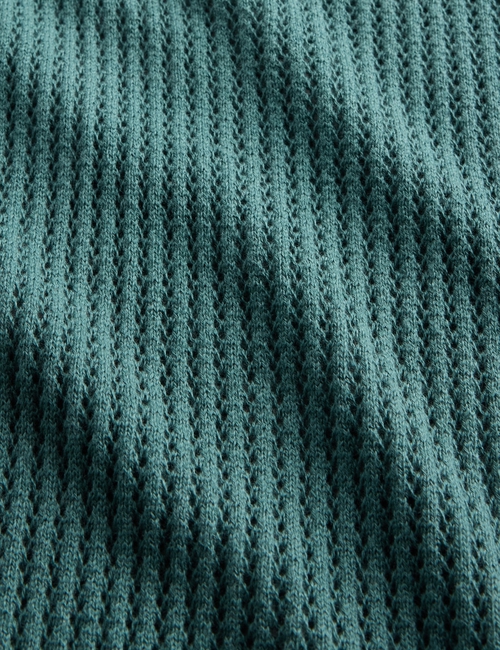 Crochet Sweater Polo Shirt