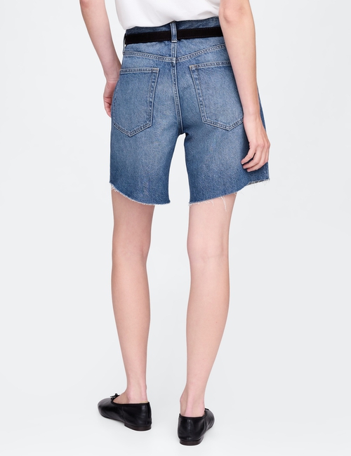 8" Mid Rise '90s Loose Denim Bermuda Shorts