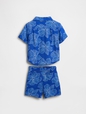 EMB GAUZE TOP / SHORT SET