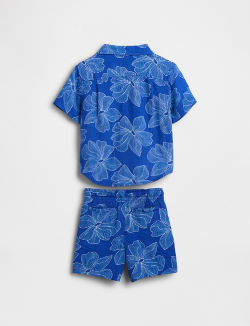 Baby & Toddler Cotton Gauze Floral Outfit Set
