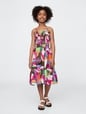 Kids Smocked Ruffle Midi Dress
