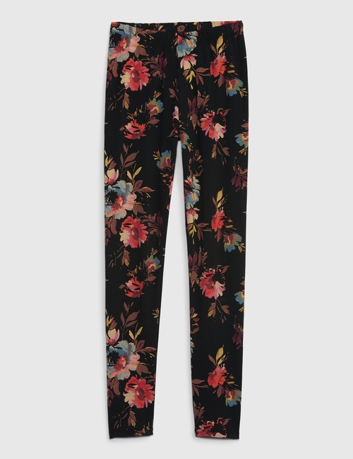 Kids Cotton Floral Leggings