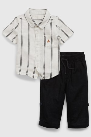 Baby Linen-Cotton Outfit Set