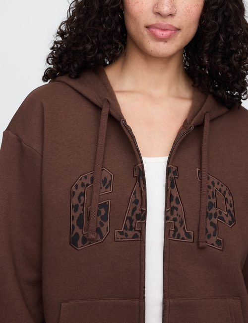 Relaxed Gap Logo Zip Hoodie