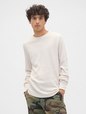 Waffle-Knit Crewneck T-Shirt
