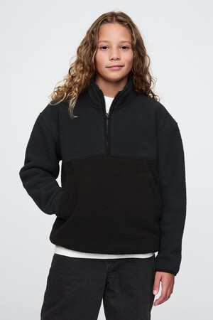 Kids Sherpa Logo Half-Zip Pullover