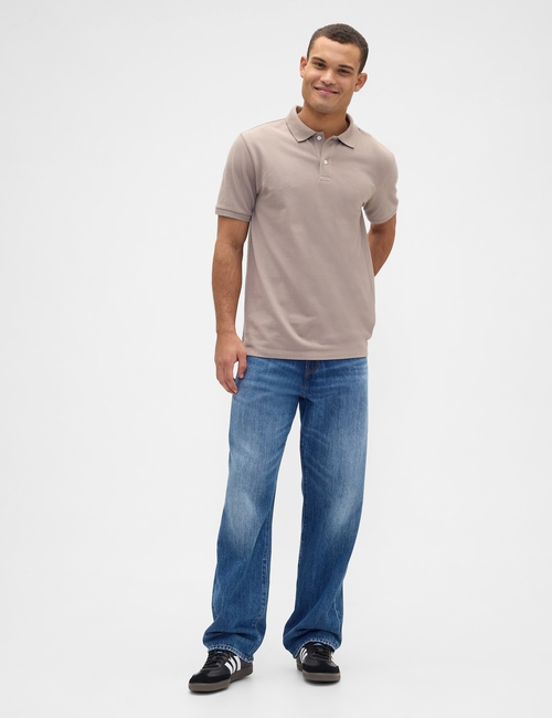 V-STRETCH PIQUE POLO - SOLID