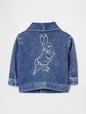 Baby Peter Rabbit™ Knit Denim Shawl Cardigan
