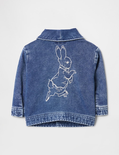 Baby Peter Rabbit™ Knit Denim Shawl Cardigan
