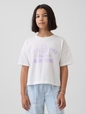 Kids Oversized Crop Logo T-Shirt