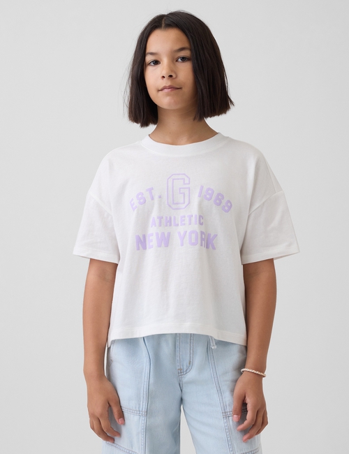 Kids Oversized Crop Logo T-Shirt