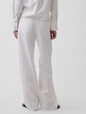 Linen-Cotton Wide-Leg Pants