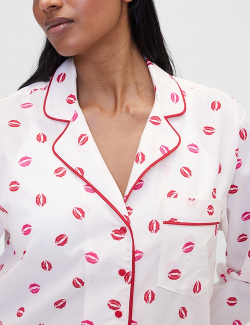 Gap × Summer Fridays Relaxed Poplin Kiss PJ Shirt