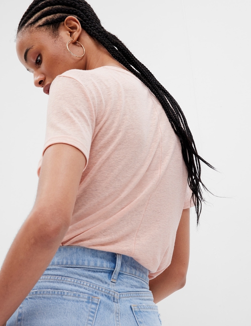 Linen-Blend T-Shirt