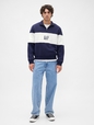 VintageSoft Colorblock Logo Half-Zip Pullover