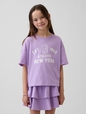 Kids Oversized Crop Logo T-Shirt