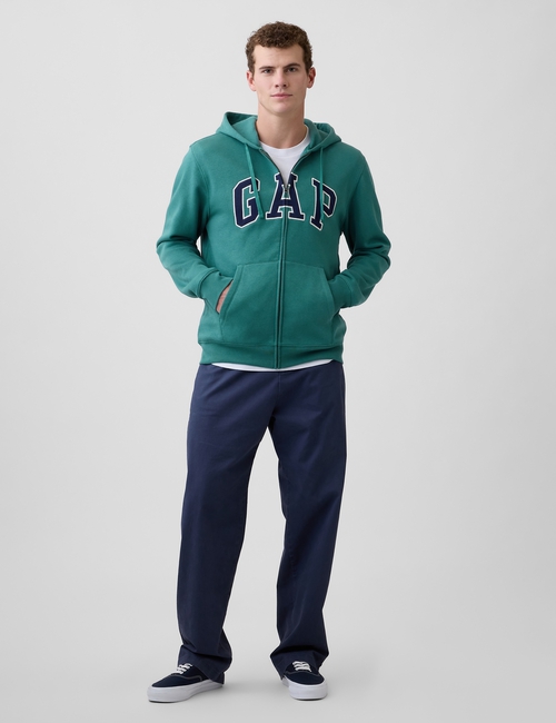 Relaxed Gap Logo Zip Hoodie