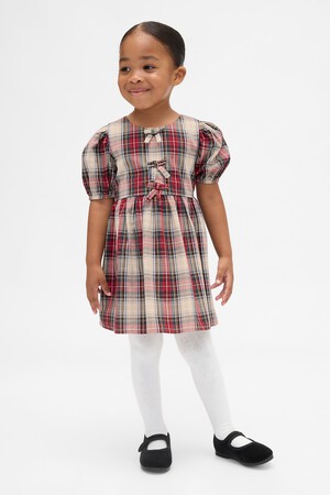 Baby & Toddler Puff-Sleeve Bow Dress