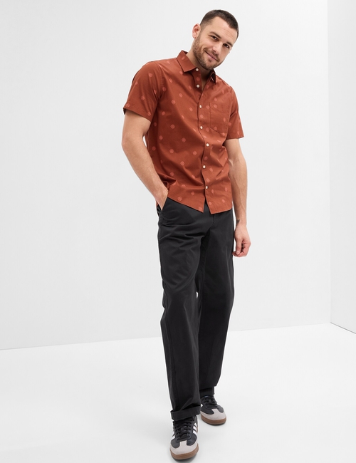 Stretch Poplin Shirt in Slim Fit