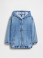 Kids Denim Relaxed Hooded Jacket