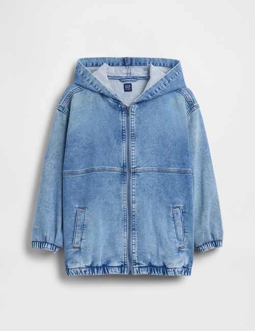 Kids Denim Relaxed Hooded Jacket