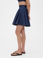 GapStudio Pleated Denim Mini Skirt