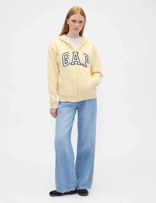 Relaxed Gap Logo Zip Hoodie