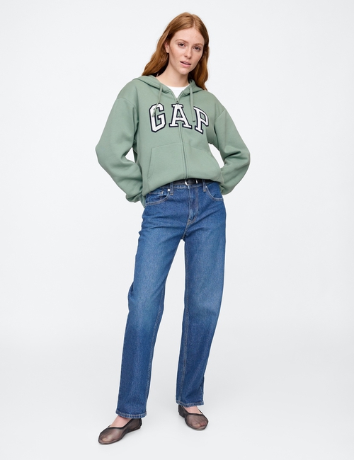 Relaxed Gap Logo Zip Hoodie