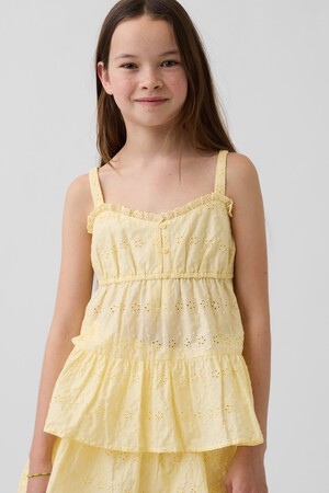 Kids Tiered Eyelet Tank Top